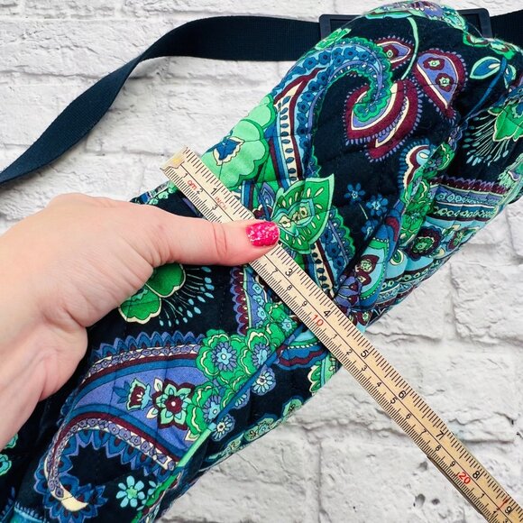 Vera Bradley Blue Rhapsody Messenger Bag With Adjustable Strap Multiple Pockets - Picture 9 of 11